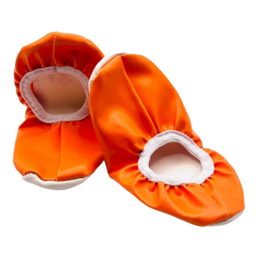 Zapatilla Chemise liso para Baile / Ballet / Disfraz | Tallas 12–26 Naranja