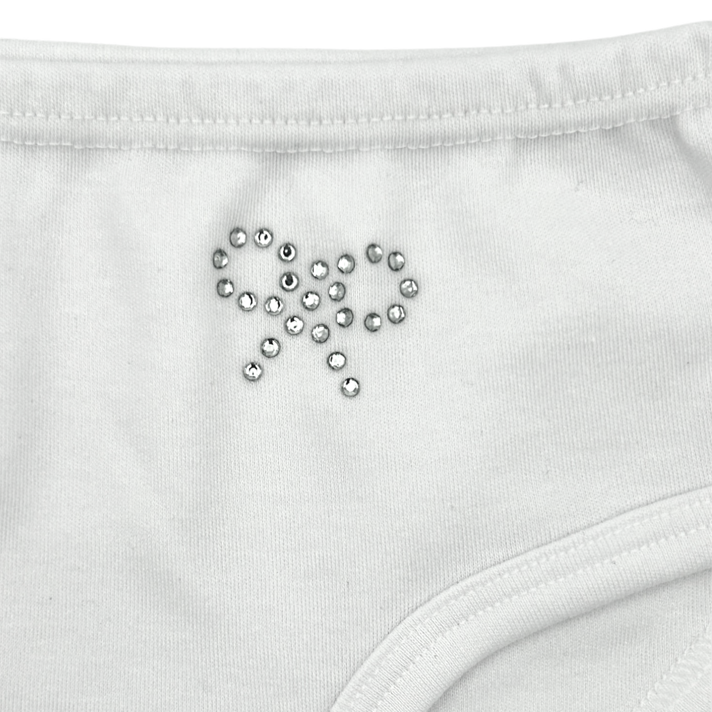 Bikini blanco con detalle de moño con brillos #6008 cylyo niña