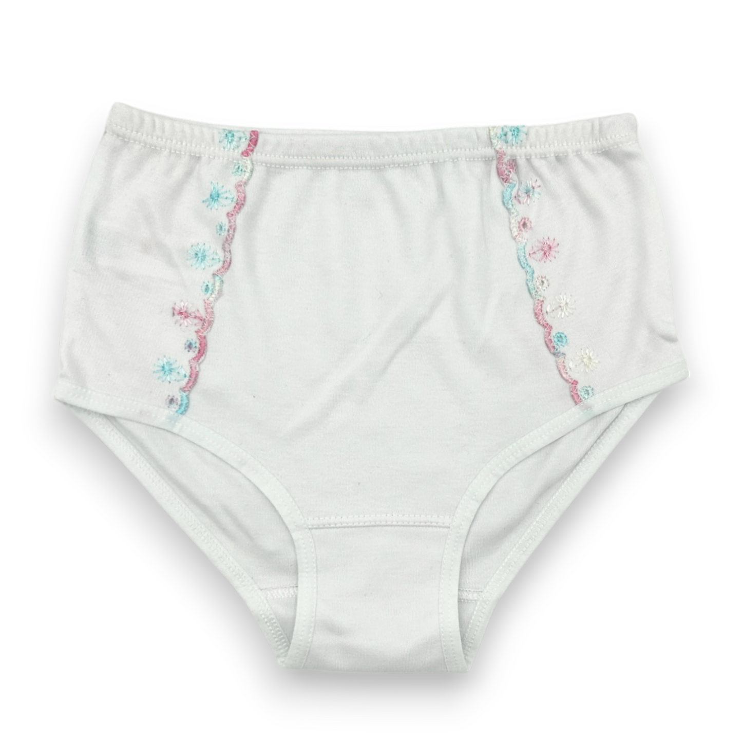 Pantaleta completa con detalle de bordado de flores #1104 cylyo niña