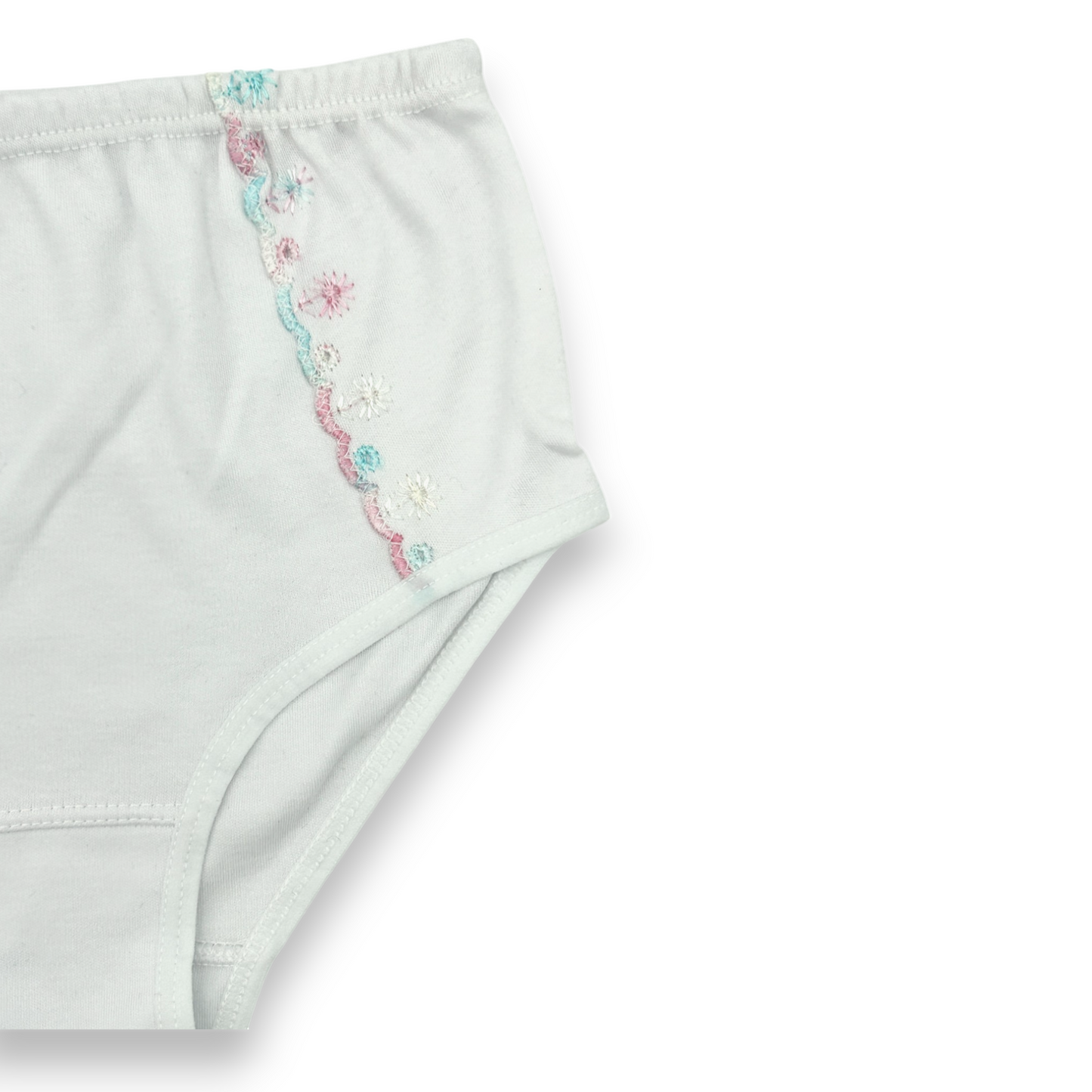 Pantaleta completa con detalle de bordado de flores #1104 cylyo niña