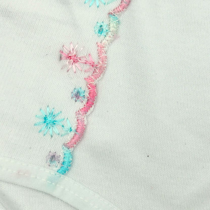 Pantaleta completa con detalle de bordado de flores #1104 cylyo niña