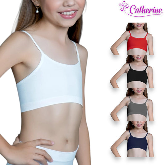 Top liso tirante delgado de microfibra unitalla niña Catherine