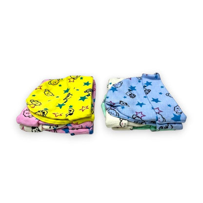 Bonete de algodón estampado Angelito 2 paquete de 12