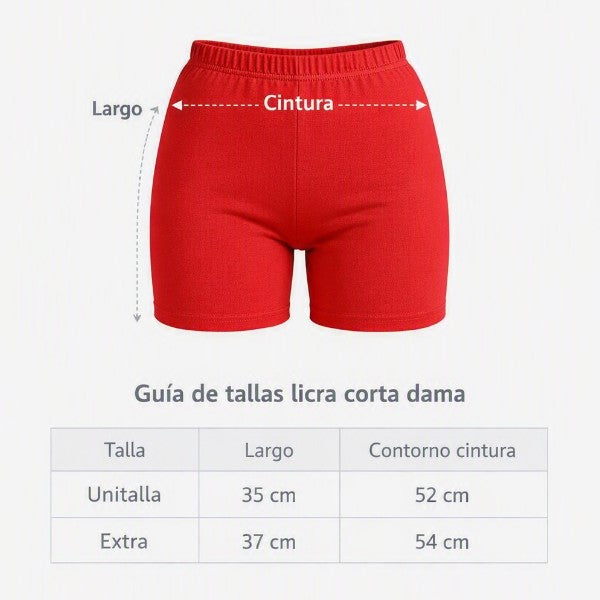 Licra corta de algodón dama Angela