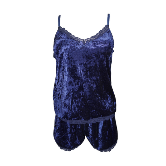 Pijama terciopelo camiseta y short varios colores unitalla