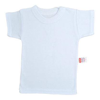 Playera manga corta inter blanca unisex bebé AYA paquete de 3