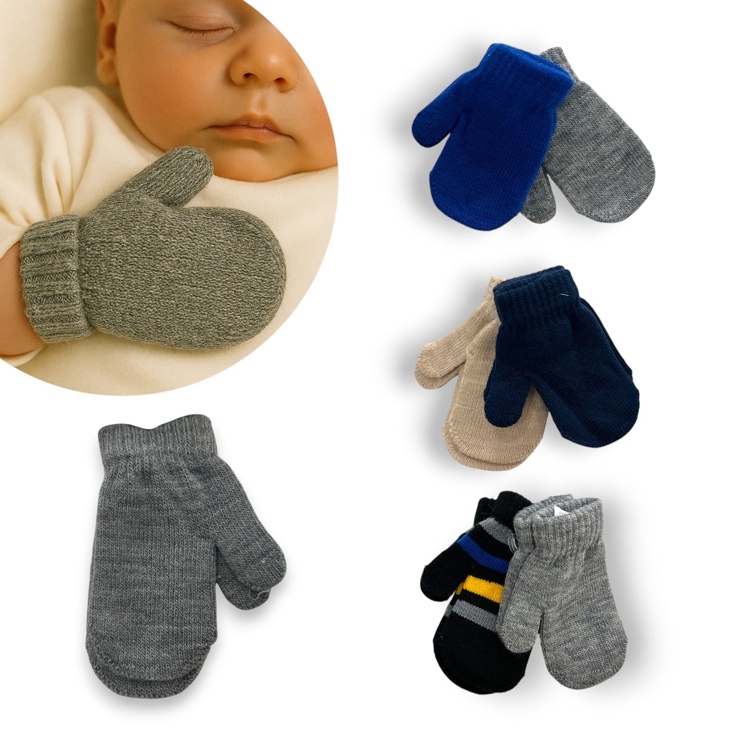 Guante Manopla surtido bebé WN 6 pares