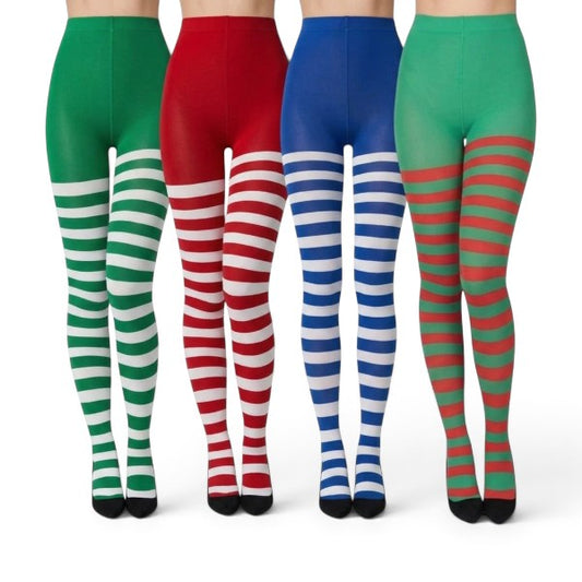 Malla de nylon navideña rayada Angie