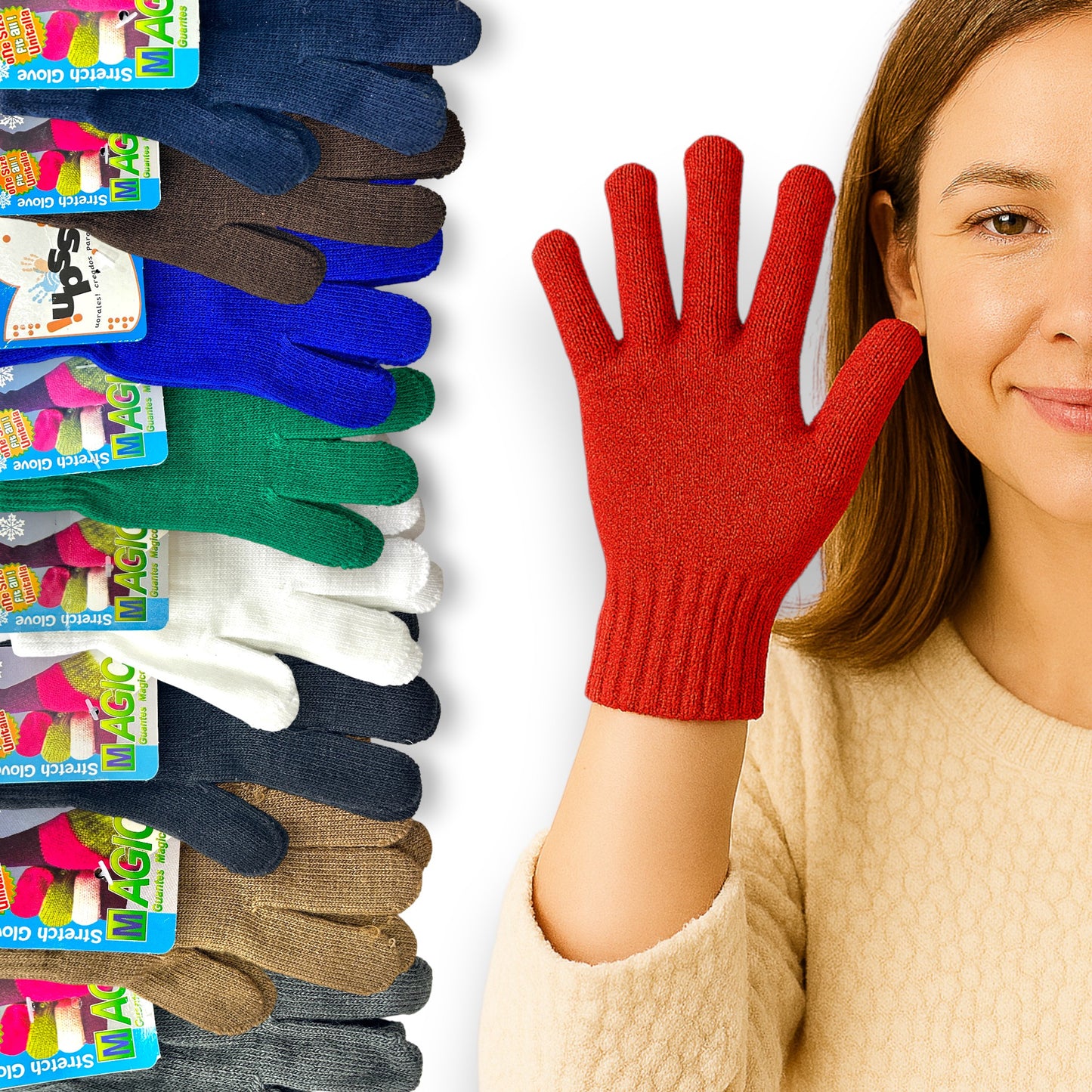 Guante de acrilán liso varios colores Dama Magic