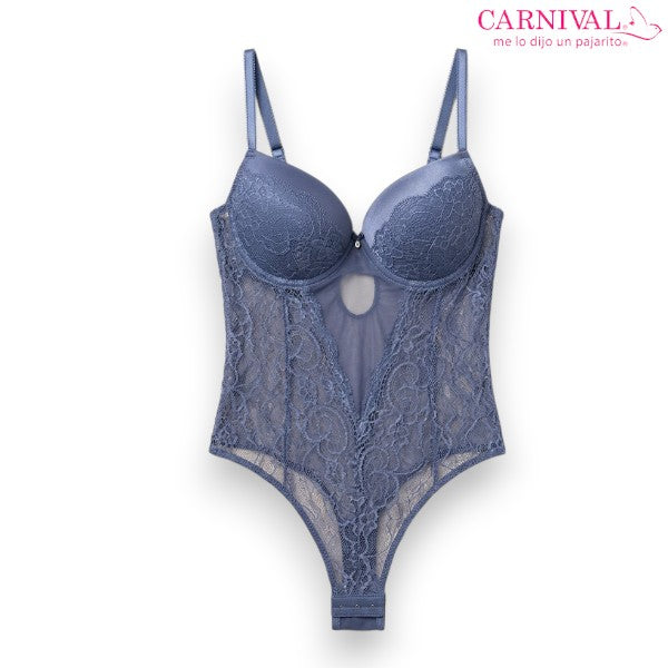 Body azul con encaje #3347 dama Carnival