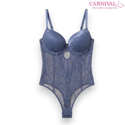 Body azul con encaje #3347 dama Carnival