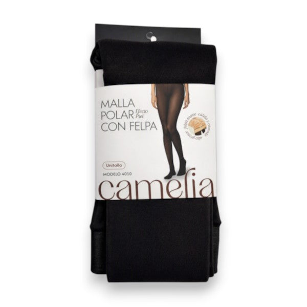 Malla polar negra forrada con felpa efecto piel unitalla dama #4010 Camelia