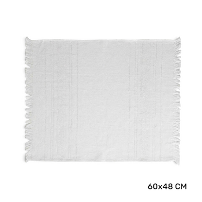 Servilletas blancas con detalle plata paquete de 12