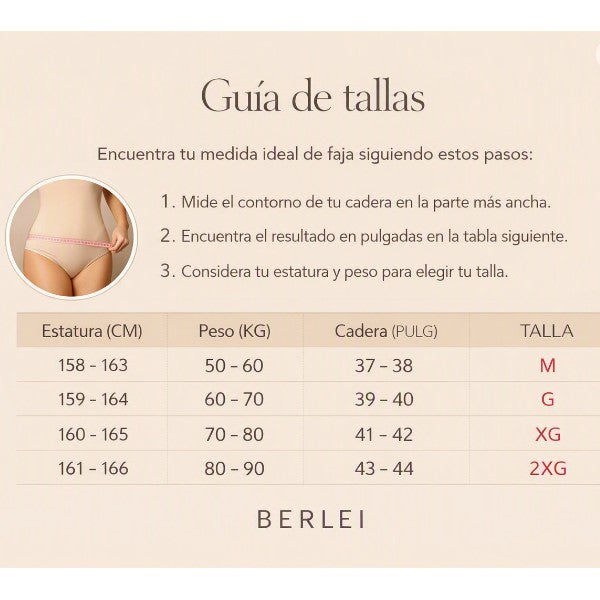 Faja moldeadora alta compresión dama #9002 Berlei