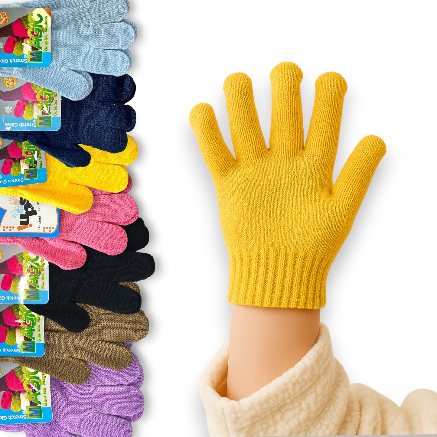 Guante de acrilán liso varios colores bebé Magic