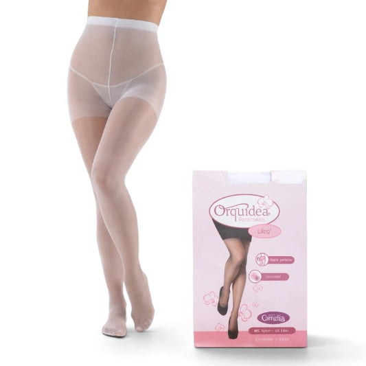 Pantimedia lisa de likra nylon dama #500 Orquidea