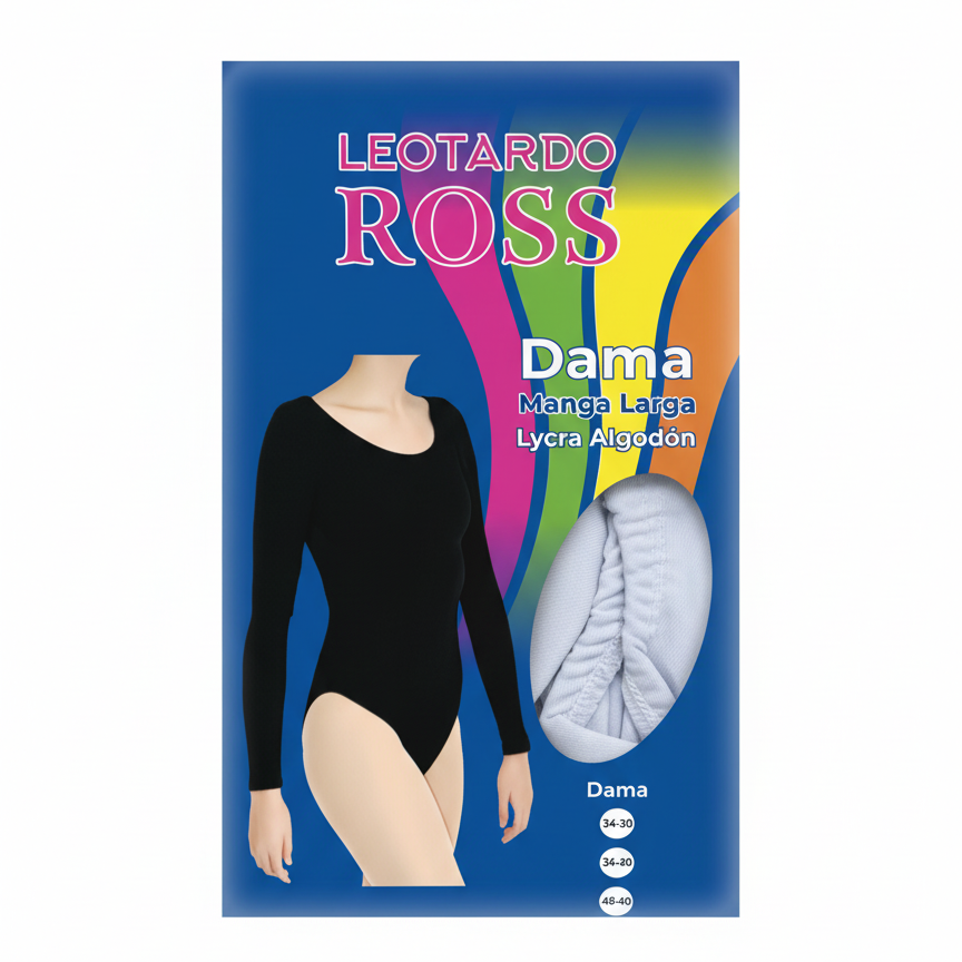 Leotardo de algodón manga larga dama Ross