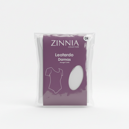 Leotardo de nylon manga corta dama Zinnia