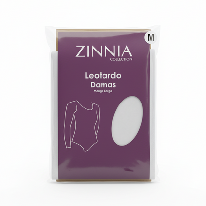 Leotardo de nylon manga larga dama Zinnia