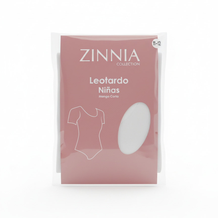 Leotardo de nylon manga corta niña Zinnia