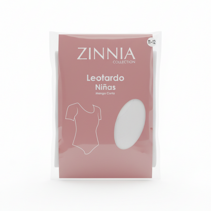 Leotardo de nylon manga corta niña Zinnia