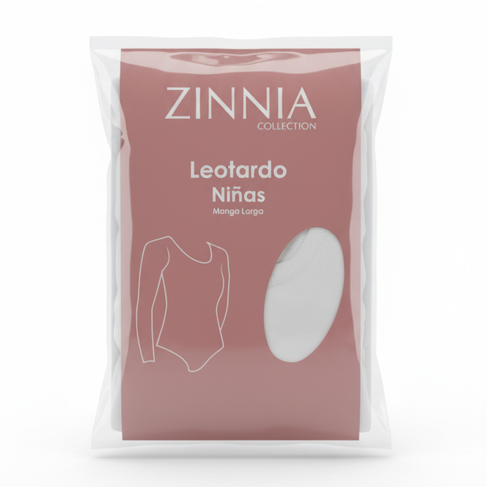 Leotardo de nylon manga larga niña Zinnia
