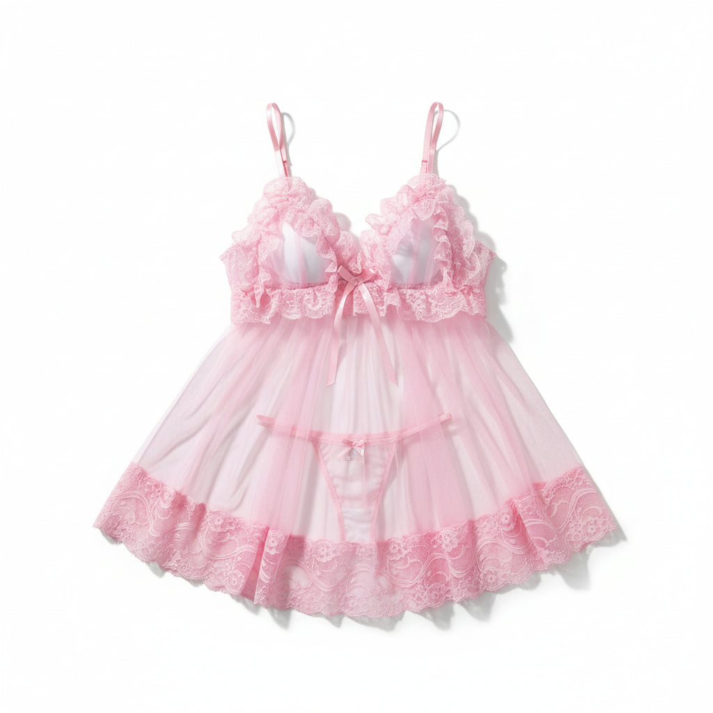 Baby doll con encaje unitalla Dama Mod. Princesa