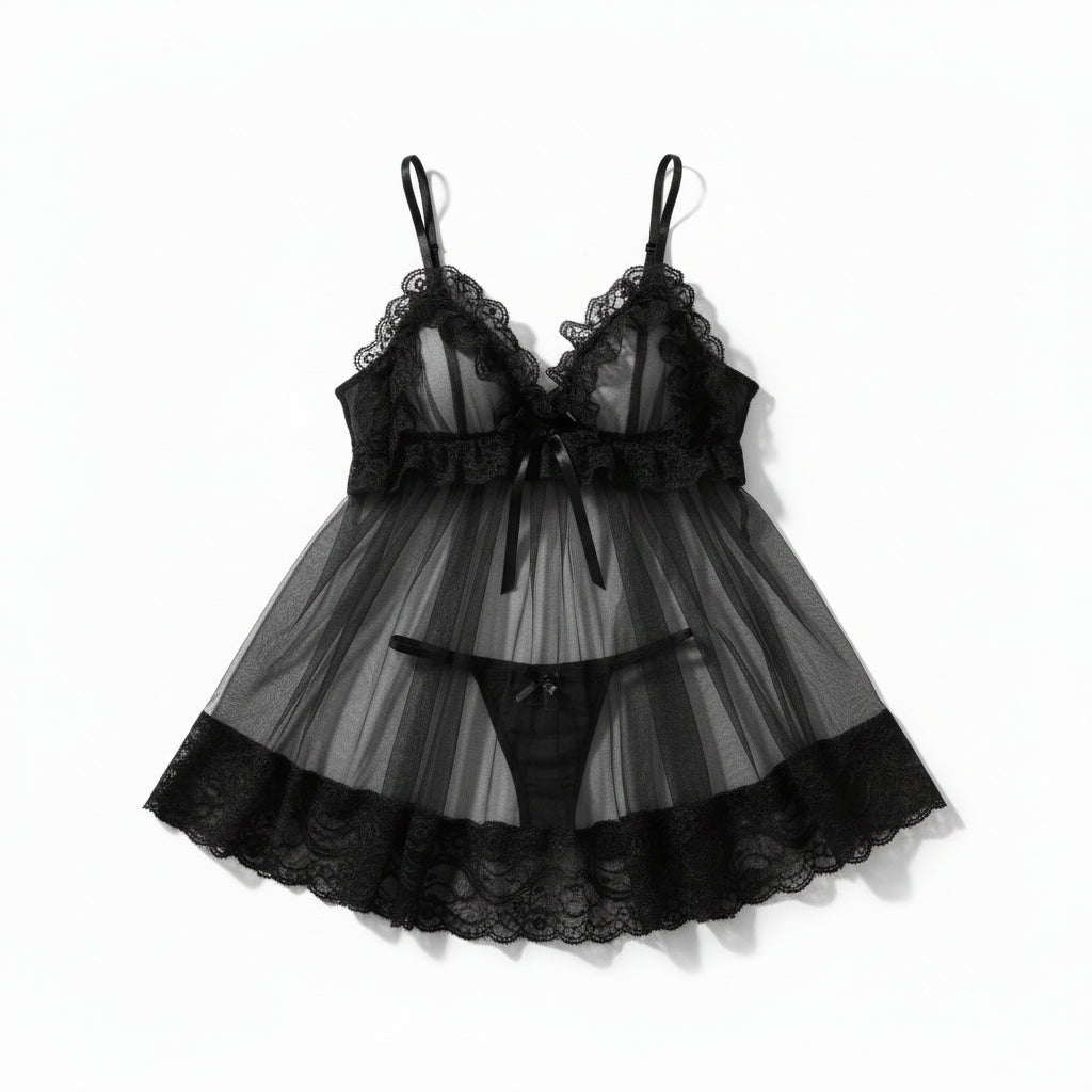 Baby doll con encaje unitalla Dama Mod. Princesa