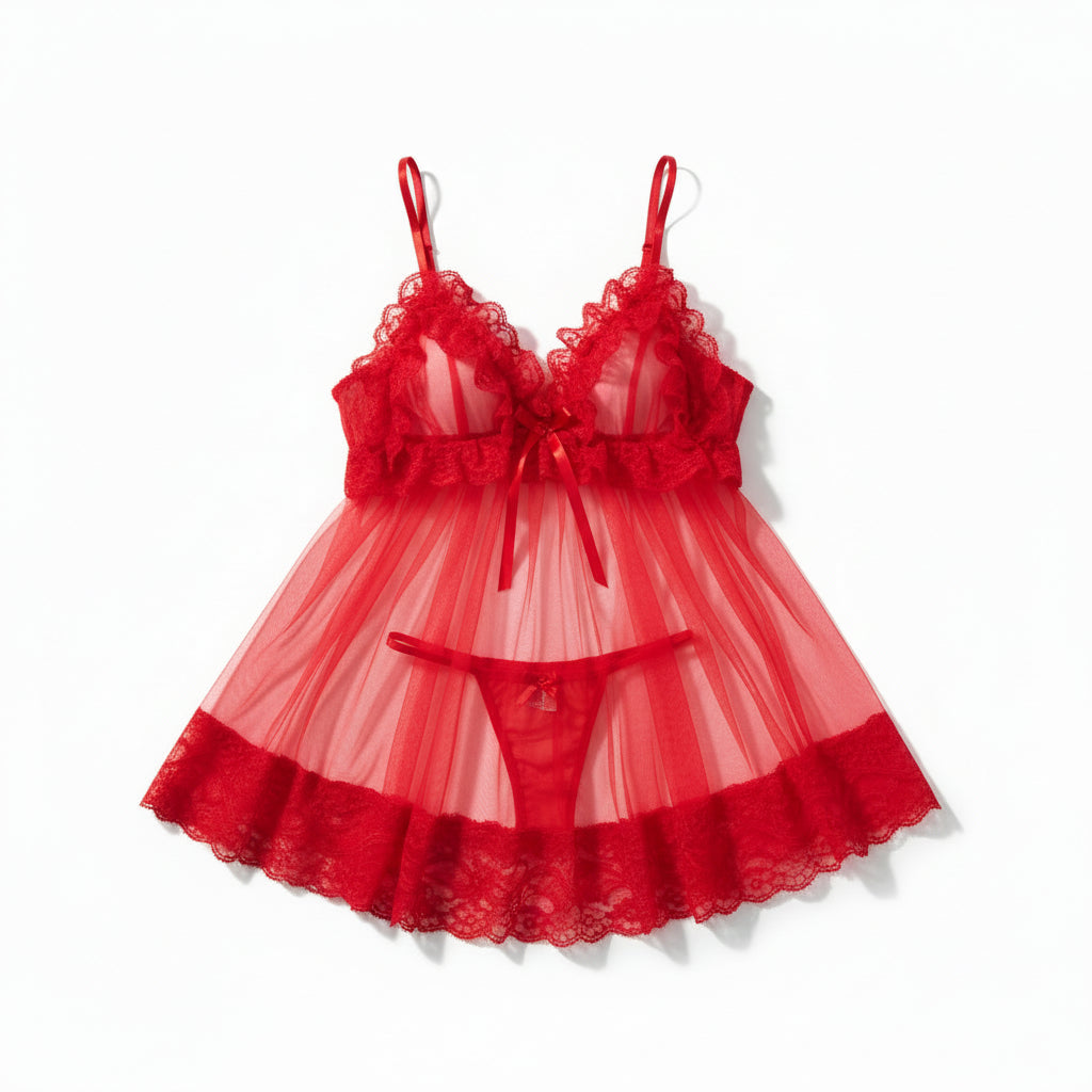 Baby doll con encaje unitalla Dama Mod. Princesa