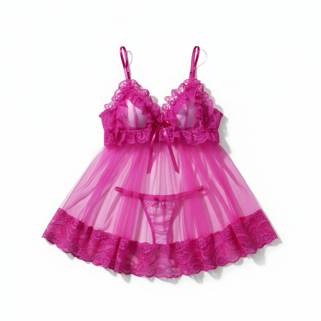 Baby doll con encaje unitalla Dama Mod. Princesa