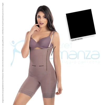 Faja colombiana short senos libres zipper lateral Mod. 3089