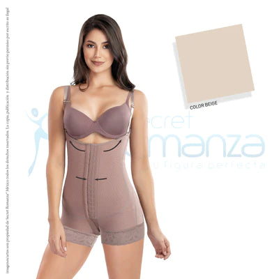 Faja colombiana cachetero senos libres con broches Mod. 3176