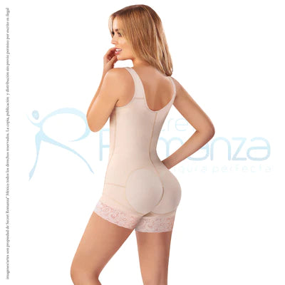 Faja colombiana cachetero senos libres con zipper lateral Mod. 3249