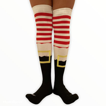 Calceta medieta navideña bota de santa claus unitalla Leka